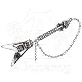 Shredder's Axe Faux Stretcher Guitar Earring, Alchemy Gothic