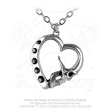 La Mort De Coeur Skull Heart Necklace, Alchemy Gothic