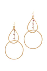 Teardrop Shape Circle Drop Earring