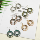 Ethnic Vintage Leaf Suspension Dangle Drop Earrings Boho Bohemian Accessories