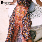 Floral Print Gypsy Buttons Casual Long Boho Bohemian Skirts