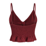 Strap Vest Elegant Tank Sleeveless Off Shoulder Ruffles Boho Bohemian Tops