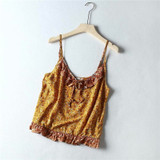 chic floral print sleeveless rayon cotton Boho Bohemian Tops chic floral print sleeveless rayon cotton Boho Bohemian Tops