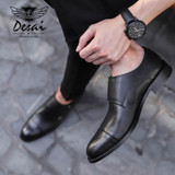 Calf Waxed Leather Italian Genuine Leather Oxford Shoes
