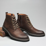 Cow Leather Ankle Boots