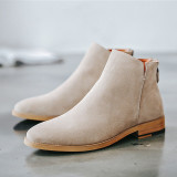 Casual Ankle Zip Genuine Leather Chelsea Boots