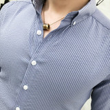 Striped Casual Slim Fit Half Sleeve Dress Shirts