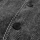 Lapel Solid Color Slim Fit Wool Blends Trench Coat