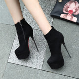 Platform Elegant Sexy Extreme Fetish Thin High Heels Zip Up Ankle Boots Platform Elegant Sexy Extreme Fetish Thin High Heels Zip Up Ankle Boots