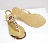 rhinestone solid elastic band casual sandals