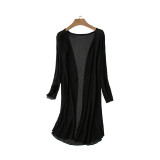 Cover Up Sun Protection Chiffon Blouse Long Sleeve Kimono