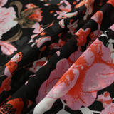 Chiffon Open Front Floral Print Kimono