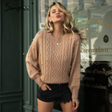 Twisted o-neck knitted pullover sweater Twisted o-neck knitted pullover sweater