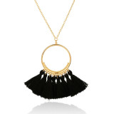Ethnic Tassel Pendant Necklace Boho Bohemian Accessories