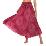 Long Gypsy Flowers Elastic Waist Floral Halter Boho Bohemian Skirts