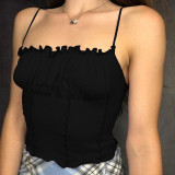 Sexy milkmaid Tops vest top elegant sleeveless Chiffon Boho Bohemian Tops