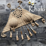 Bikini Halter Crochet Lace Knit Boho Bohemian Tops