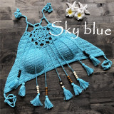 Bikini Halter Crochet Lace Knit Boho Bohemian Tops