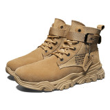 Vast Wave Cow Suede Leather Soldier Ankle Boot