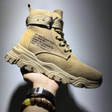 Vast Wave Cow Suede Leather Soldier Ankle Boot