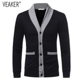 Casual Casual Patchwork Slim Fit V-Neck Knitted Sweater