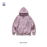 Pink And Blue With Letter Printing Oversized Hoodie