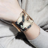 Punk A Bump Surface Alloy Cuff Bangles Bracelet