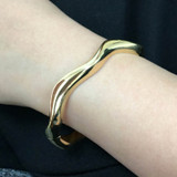 Wavy Alloy Cuff Bangles Bracelets