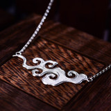 Sterling Silver Sunset Cloud Pendant Necklace