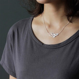Sterling Silver Sunset Cloud Pendant Necklace