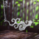 Sterling Silver Sunset Cloud Pendant Necklace