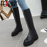 Metal Zipper Knee High Boots Metal Zipper Knee High Boots
