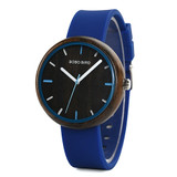 Color Silicone Strap Wood Watches