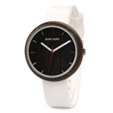 Color Silicone Strap Wood Watches