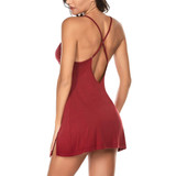 Sexy Erotic Lingerie Lace Nightwear Sexy V-neck Sleepwear