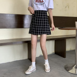 Vintage Plaid Short Skirts