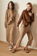 Cashmere High-Necked Pullover Loose Thick Sweater