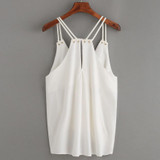 Casual Crop Sleeveless Top Vest Tank Tank Top & Camis