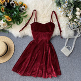 Elegant Vintage Gothic Spaghetti Strap Dress