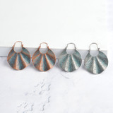 Ethnic drop Earring Bronze Vintage Brushed Boho Bohemian Accessories