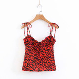 black red heart print backless sexy halter Boho Bohemian Tops