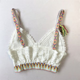 Ethnic Bralette Tassel Crochet Bandeau Bustier Halter Boho Bohemian Tops