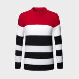 Trend Stripe Slim Fit Pullover Cotton Knitted Sweater Trend Stripe Slim Fit Pullover Cotton Knitted Sweater