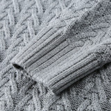 Thick Pullovers Jacquard Slim Fit Jumpers Knit O-Neck Sweaters