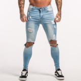 Skinny White Ripped Stretch Jeans