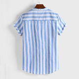 Sexy Slim Fit Striped Casual Short Sleeve Shirts