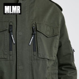Stand-up Collar Multi-pocket Cotton Long-sleeved Jacket