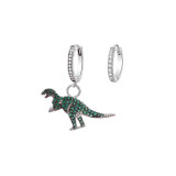 Cute Animal Vintage Cubic Zirconia Dinosaur Earrings Cute Animal Vintage Cubic Zirconia Dinosaur Earrings
