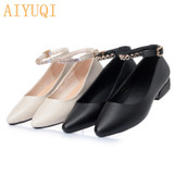 genuine leather ballet sweet flat shoes