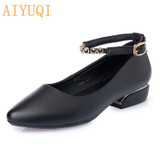 genuine leather ballet sweet flat shoes